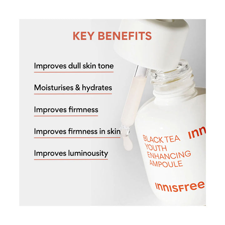 INNISFREE Black Tea Youth Enhancing Ampoule - Peaches&Creme Shop Korean Skincare Malta