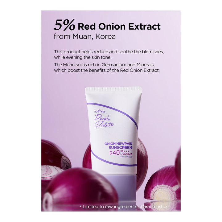 ISNTREE Onion Newpair Sunscreen - Peaches&Creme Shop Korean Skincare Malta