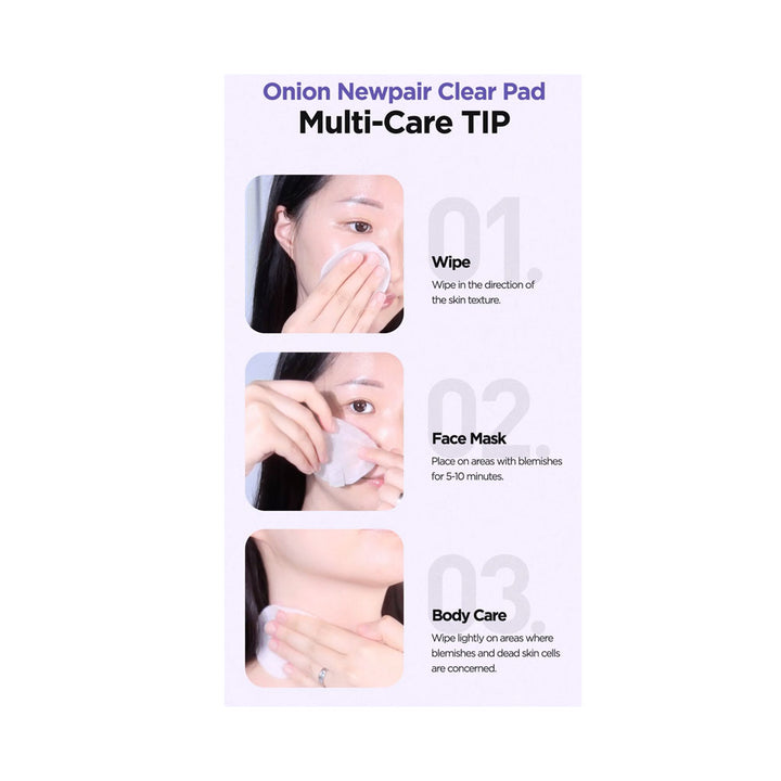 ISNTREE Onion Newpair Clear Pad - Peaches&Creme Shop Korean Skincare Malta