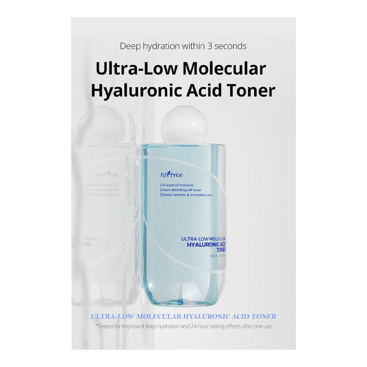 ISNTREE Ultra-Low Molecular Hyaluronic Acid Toner - Peaches&Creme Shop Korean Skincare Malta