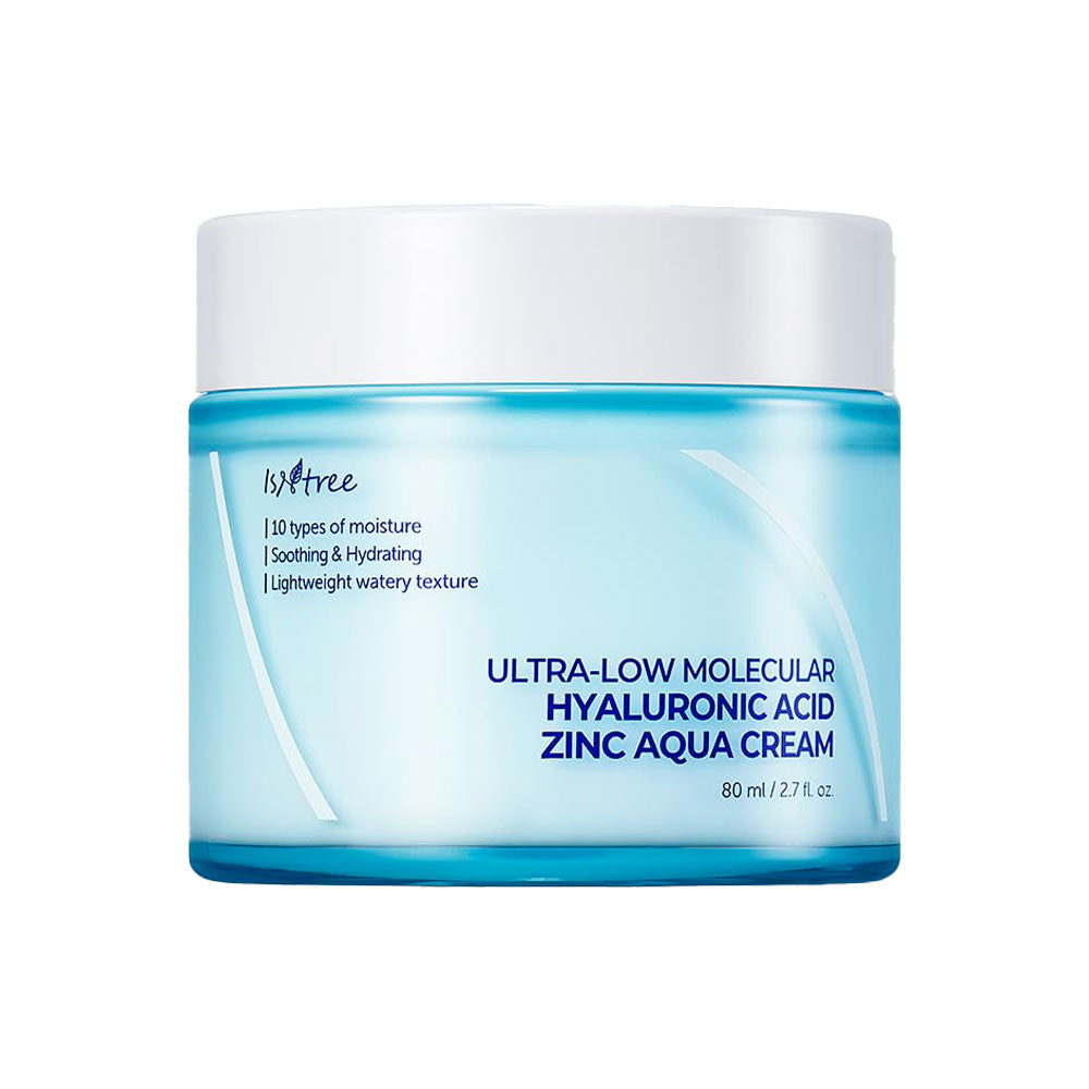 ISNTREE Ultra-Low Molecular Hyaluronic Acid Zinc Aqua Cream - Peaches&Creme Shop Korean Skincare Malta