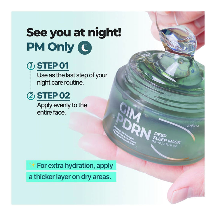 ISNTREE GIM PDRN Deep Sleep Mask - Peaches&Creme Shop Korean Skincare Malta