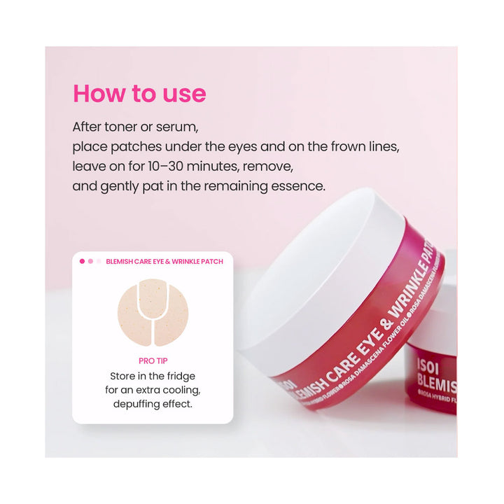 ISOI Blemish Care Eye & Wrinkle Patch - Peaches&Creme Shop Korean Skincare Malta