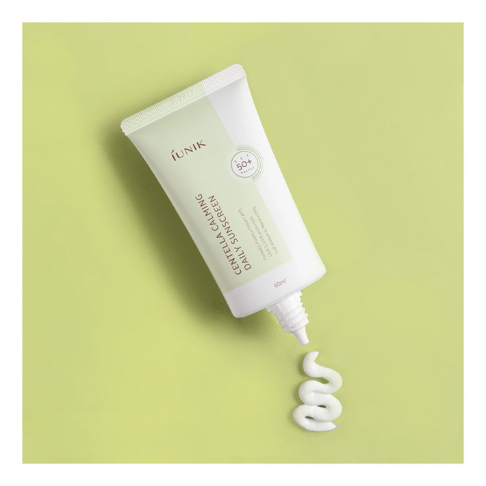 IUNIK Centella Calming Daily Sunscreen SPF50+ / PA++++ - Peaches&Creme Shop Korean Skincare Malta