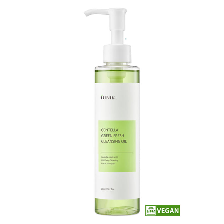 iUNIK Centella Green Fresh Cleansing Oil - Peaches&Creme Shop Korean Skicnare Malta