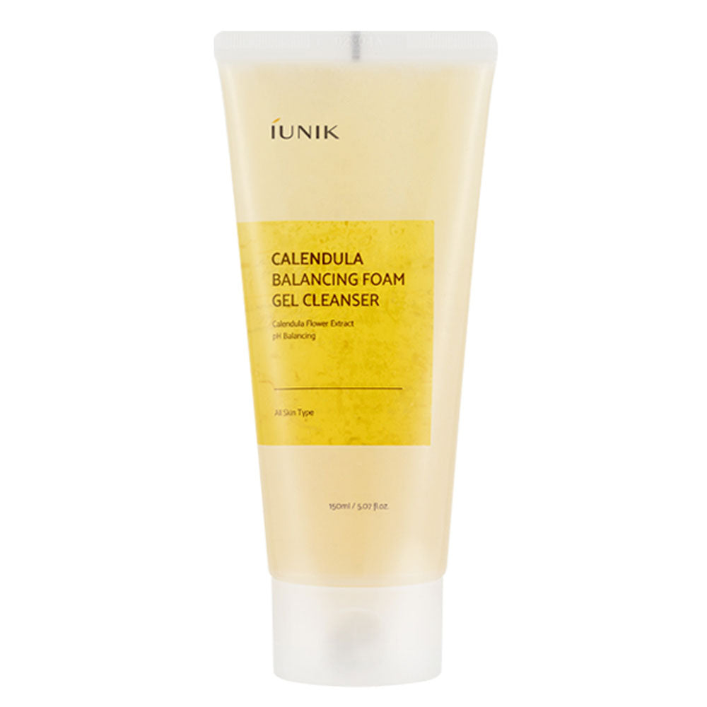 iUNIK Calendula Balancing Foam Gel Cleanser - Peaches&Creme Shop Korean Skincare Malta