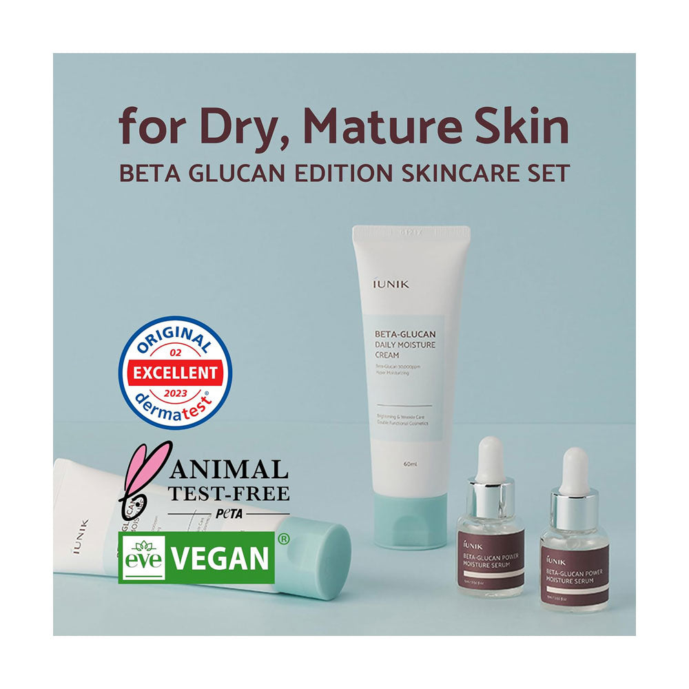 iUNIK Beta-Glucan Edition Skincare Set - Peaches&Creme Shop Korean Skincare Malta