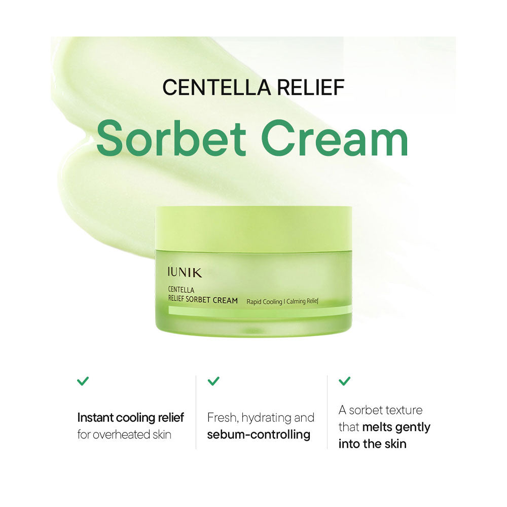 IUNIK Centella Relief Sorbet Cream - Peaches&Creme Shop Korean Skincare Malta
