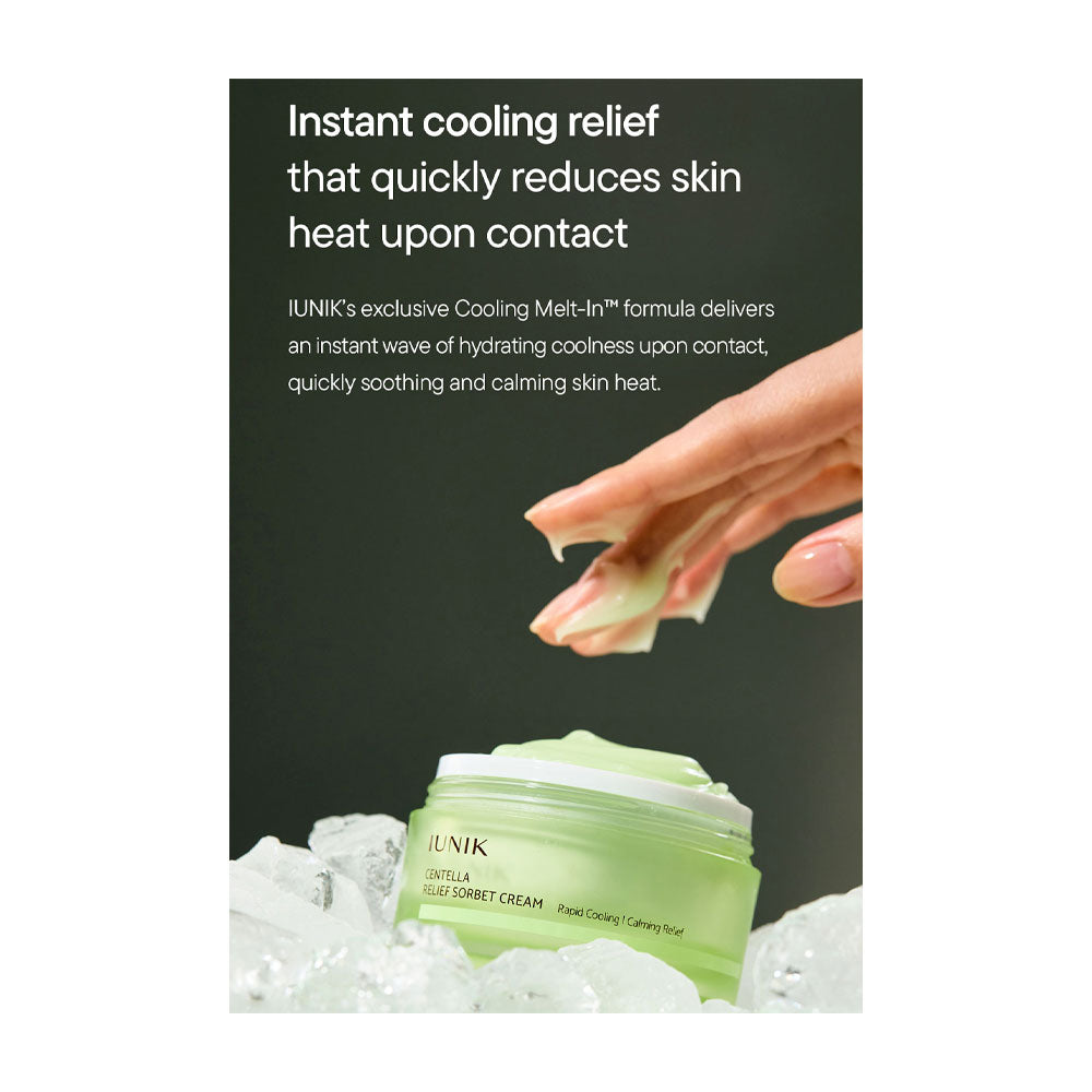 IUNIK Centella Relief Sorbet Cream - Peaches&Creme Shop Korean Skincare Malta