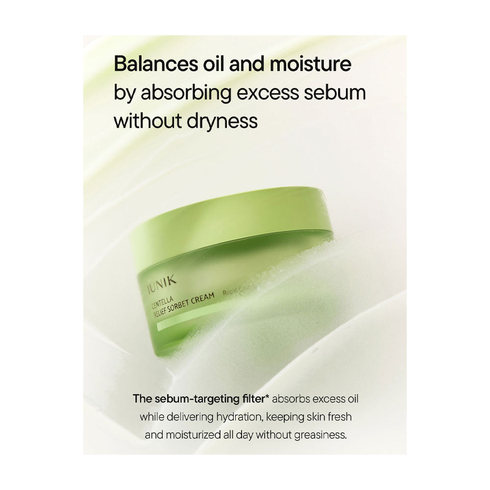 IUNIK Centella Relief Sorbet Cream - Peaches&Creme Shop Korean Skincare Malta