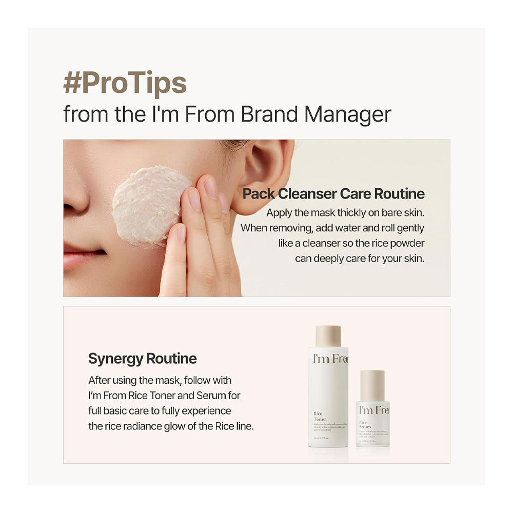 I'm FROM Rice Mask - Peaches&Creme Shop Korean Skincare Malta