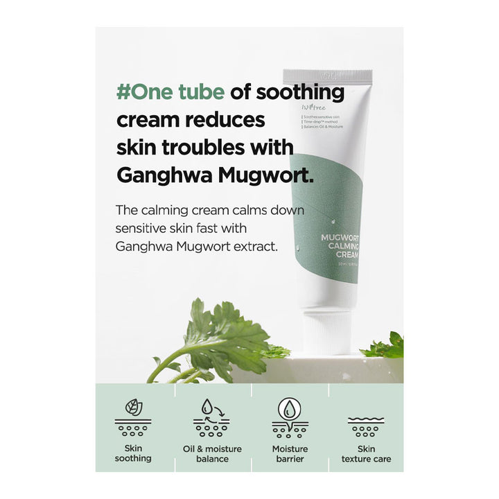 ISNTREE Mugwort Calming Cream - Peaches&Creme Shop Korean Skincare Malta