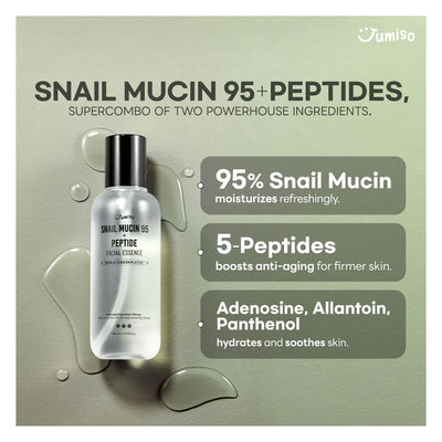 JUMISO Snail Mucin 95% + Peptide Essence - Peaches&Creme Shop Korean Skincare Malta