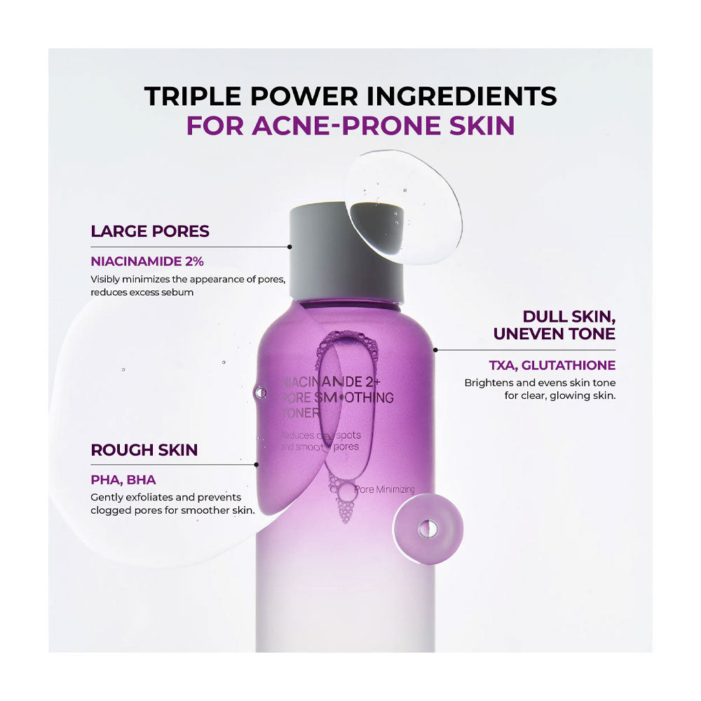 JUMISO Niacinamide 2+ Pore Smoothing Toner - Peaches&Creme Shop Korean Skincare Malta