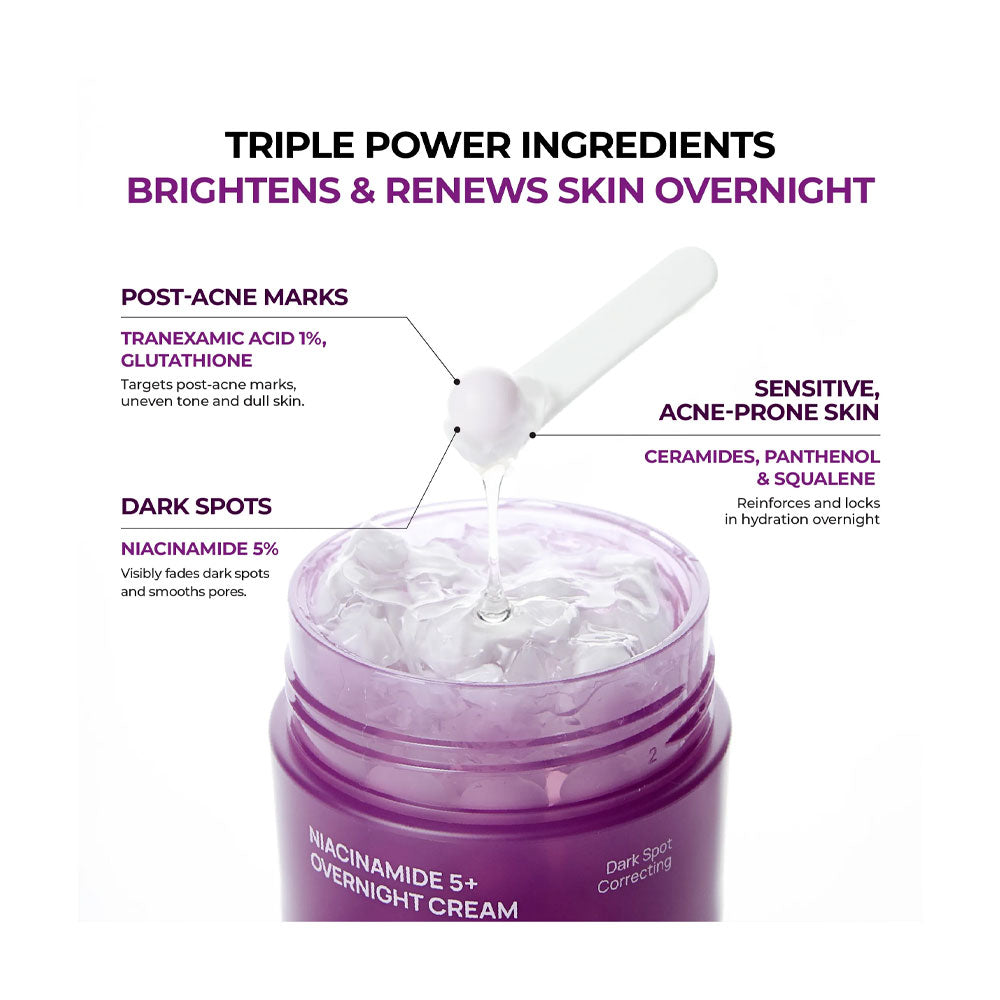 JUMISO Niacinamide 5+ Overnight Cream - Peaches&Creme Shop Korean Skincare Malta