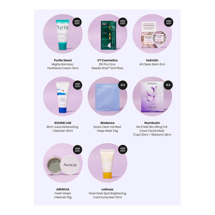 K-Beauty Glow Up Beauty Bag - Peaches&Creme Shop Korean Skincare Malta