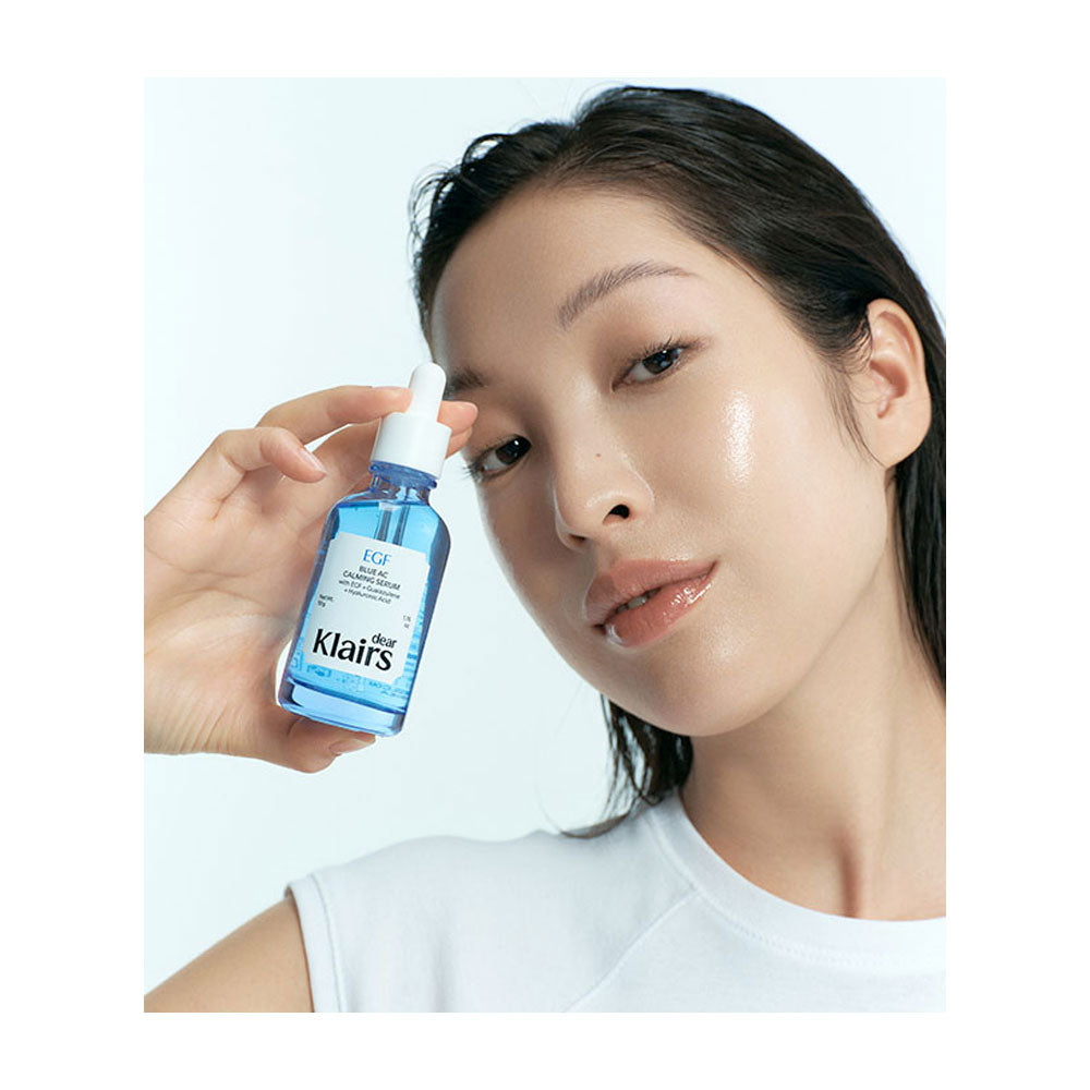 DEAR, KLAIRS EGF Blue AC Calming Serum - Peaches&Creme Shop Korean Skincare Malta