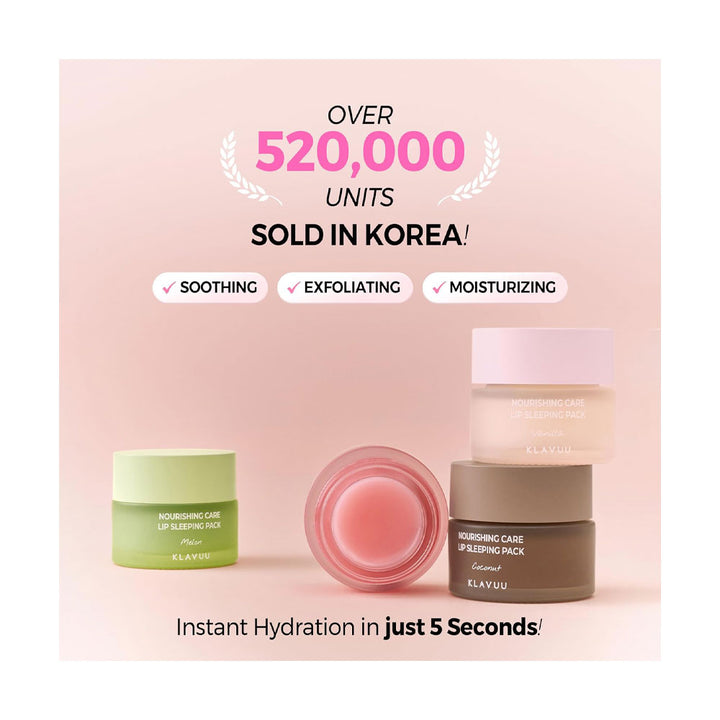 KLAVUU Nourishing Care Lip Sleeping Pack - Peaches&Creme Shop Korean Skincare Malta