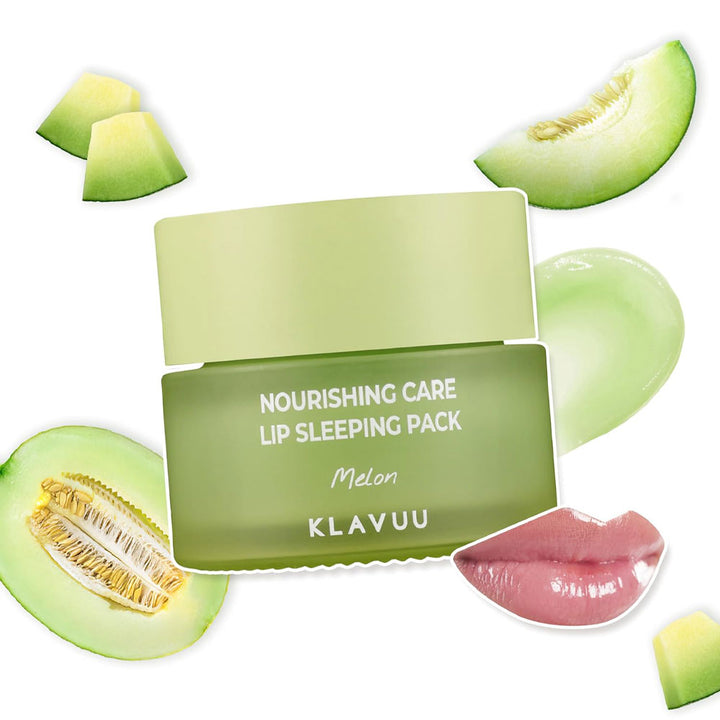 KLAVUU Nourishing Care Lip Sleeping Pack MELON - Peaches&Creme Shop Korean Skincare Malta