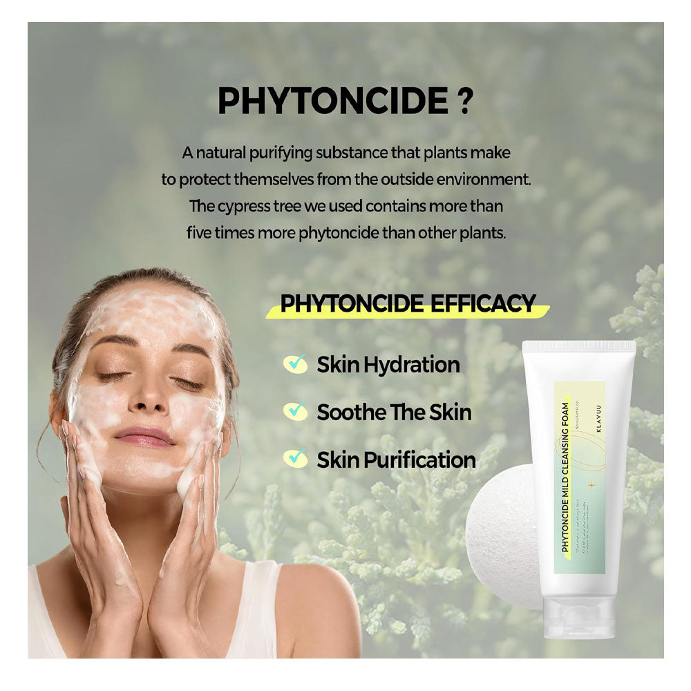 KLAVUU Phytoncide Mild Cleansing Foam - Peaches&Creme Shop Korean Skincare Malta