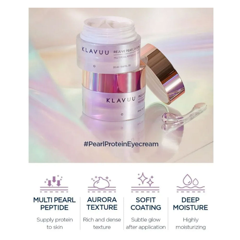 KLAVUU Rejuve Pearlsation Multi Pearl Peptide Eye Cream - Peaches&Creme Shop Korean Skincare Malta