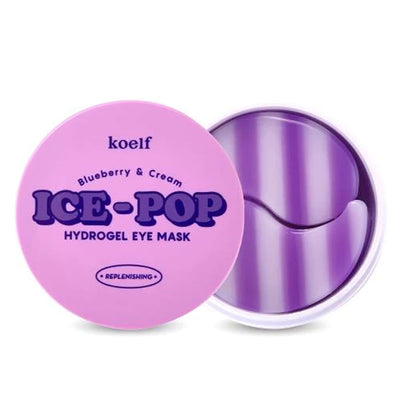 KOELF Blueberry & Cream Ice-pop Hydrogel Eye Mask - Peaches&Creme Shop Korean Skincare Malta
