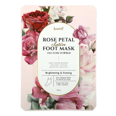 KOELF Rose Petal Satin Foot Mask - Peaches&Creme Shop Korean Skincare Malta