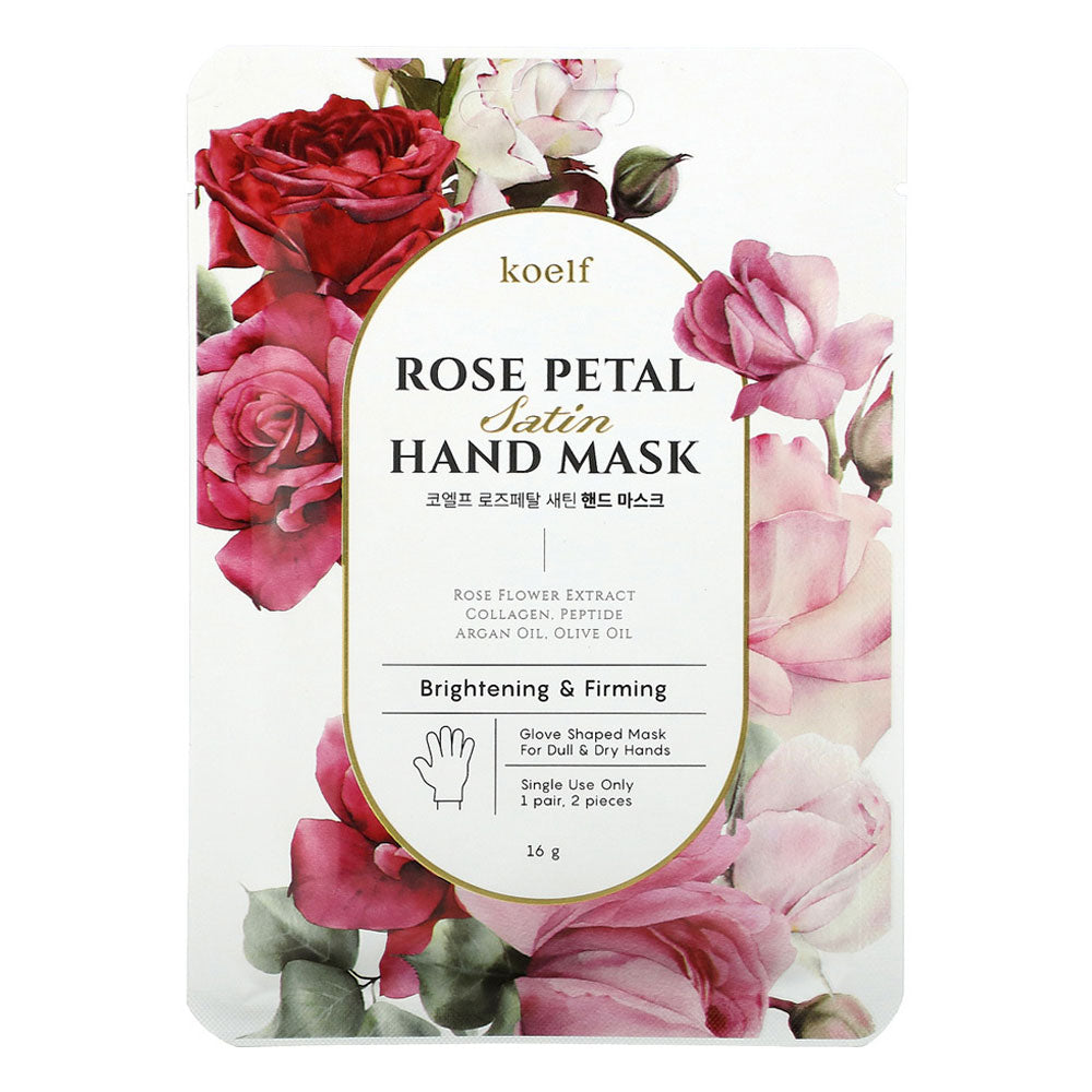 KOELF Rose Petal Satin Hand Mask - Peaches&Creme Shop Korean Skincare Malta