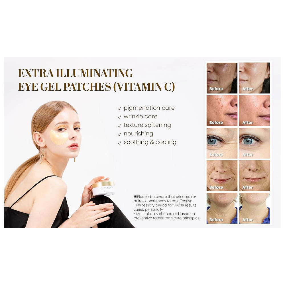 KSECRET Extra Illuminating Eye Gel Patches (VITAMIN C) - Peaches&Creme Shop Korean Skincare Malta