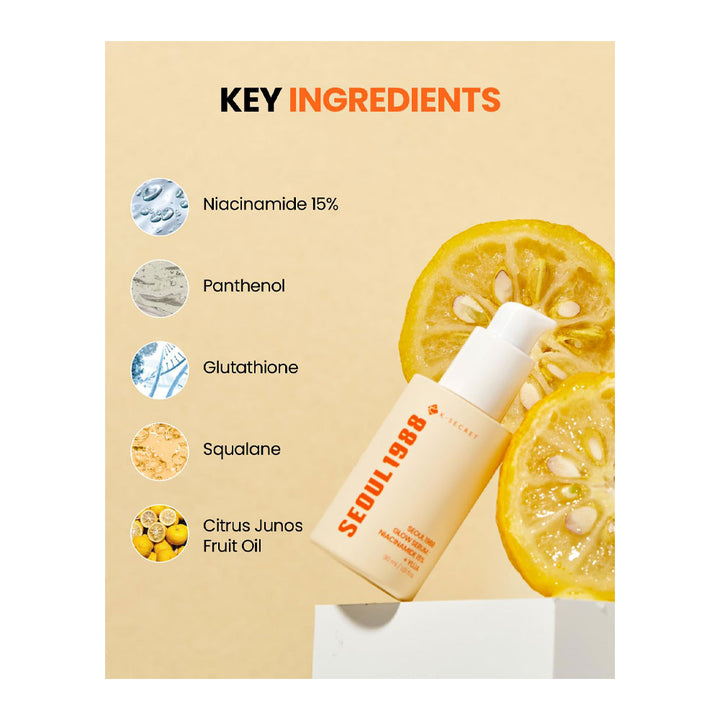 KSECRET Seoul 1988 Glow Serum: Niacinamide 15% + Yuja - Peaches&Creme Shop Korean Skincare Malta