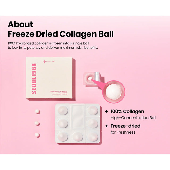 KSECRET Seoul 1988 Boosting Ball : Collagen 100% - Peaches&Creme Shop Korean Skincare Malta