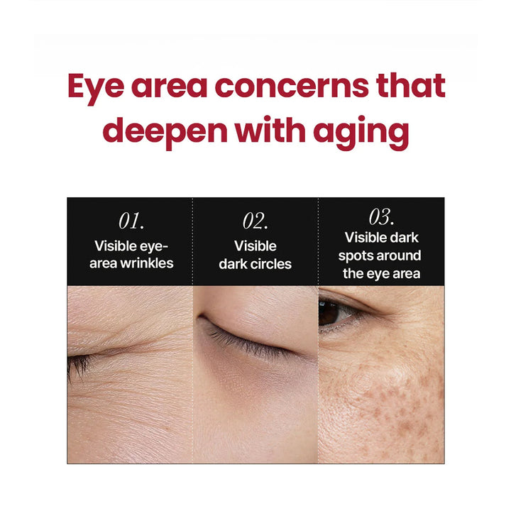 A skincare infographic on a white background with red headline text reading &