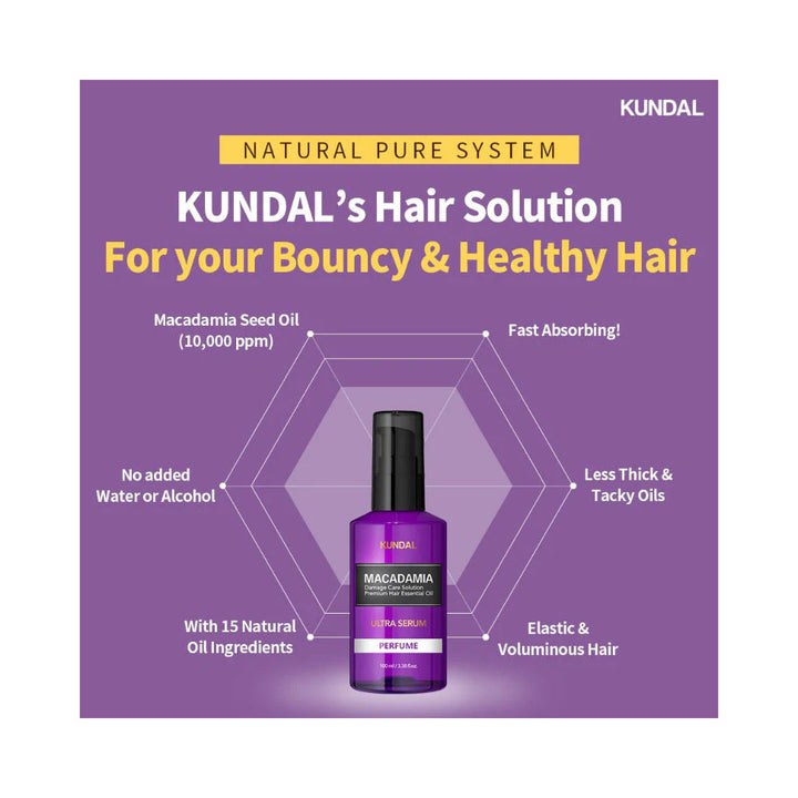 KUNDAL Macadamia Hair Serum - Peaches&Creme Shop Korean Skincare Malta