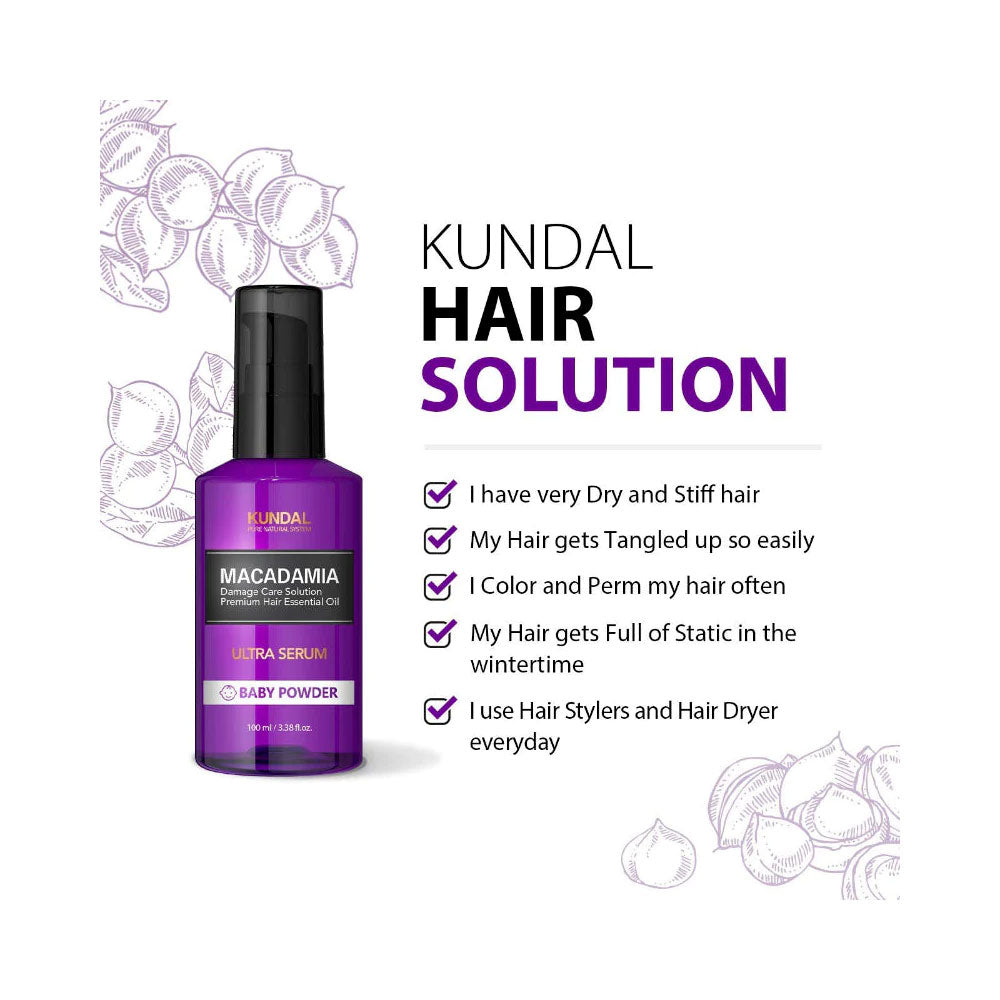 KUNDAL Macadamia Hair Serum - Peaches&Creme Shop Korean Skincare Malta