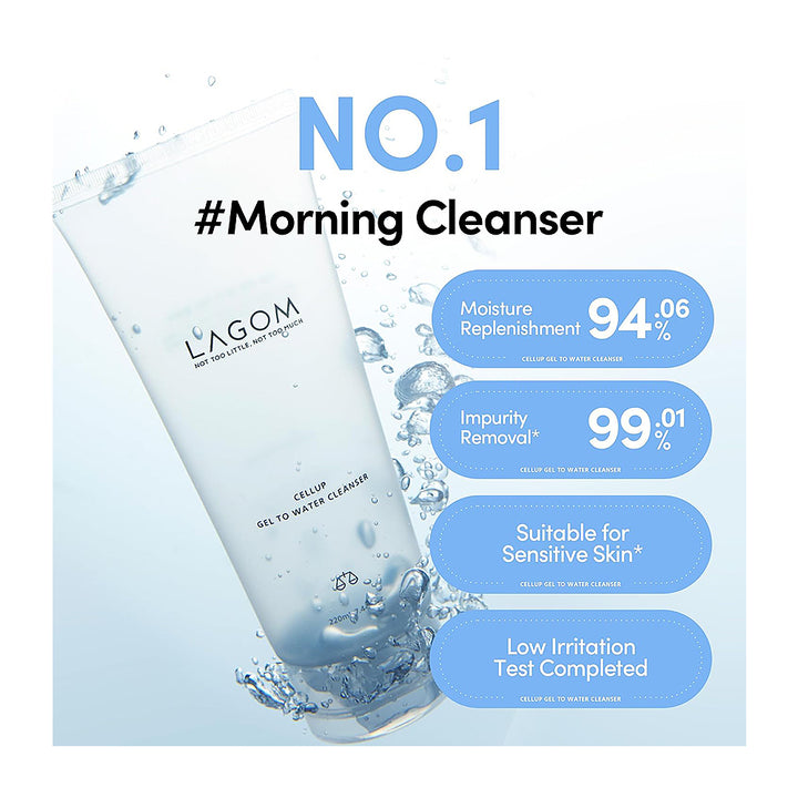 LAGOM Cellup Gel to Water Cleanser - Peaches&Creme Shop Korean Skincare Malta