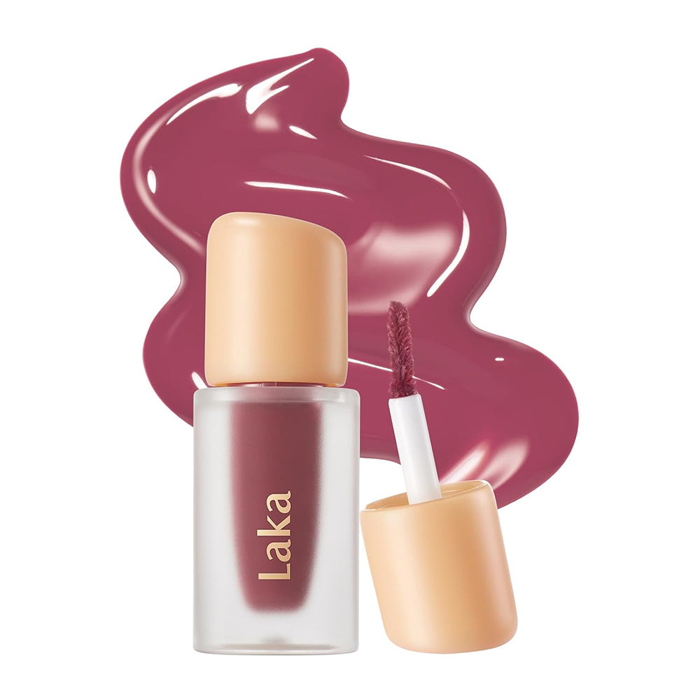 Laka lip product with applicator on a white background