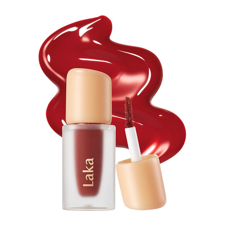 Laka lip product with applicator on a white background