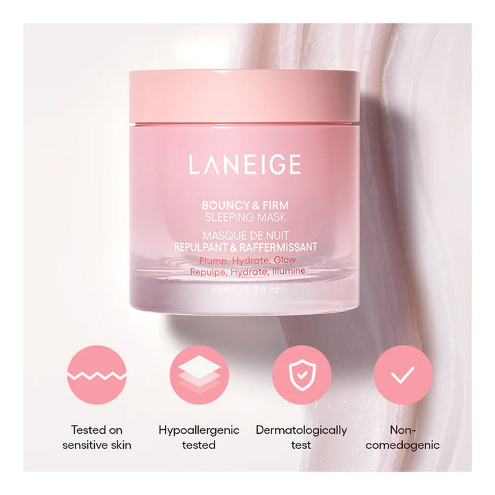 LANEIGE Bouncy & Firm Sleeping Mask - Peaches&Creme Shop Korean Skincare Malta