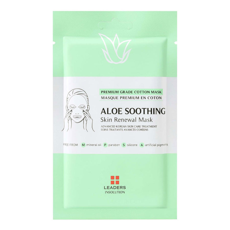 LEADERS Aloe Soothing Skin Renewal Mask - Peaches&Creme Shop Korean Skincare Malta