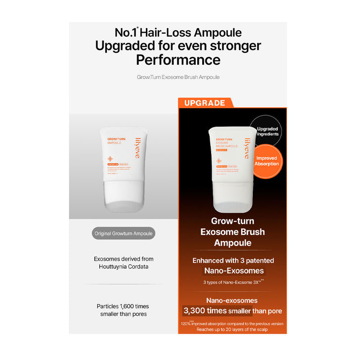 LILYEVE Grow Turn Exosome Brush Ampoule - Peaches&Creme Shop Korean Skincare Malta