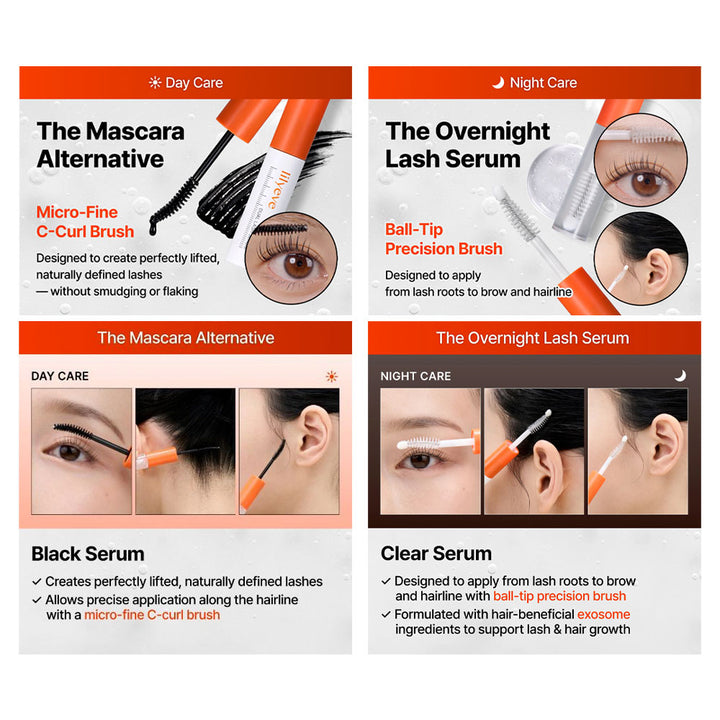 LILYEVE Grow:Turn Exosome Dual Lash Serum - Peaches&Creme Shop Korean Skincare Malta