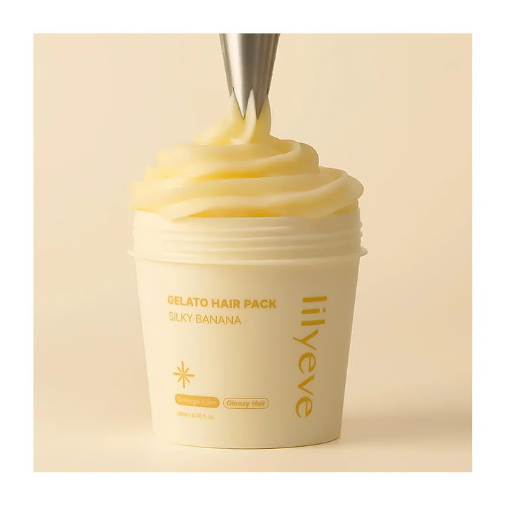 LILYEVE Gelato Hair Pack Silky Banana - Peaches&Creme Shop Korean Skincare Malta