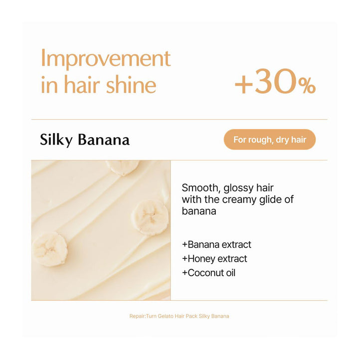 LILYEVE Gelato Hair Pack Silky Banana - Peaches&Creme Shop Korean Skincare Malta
