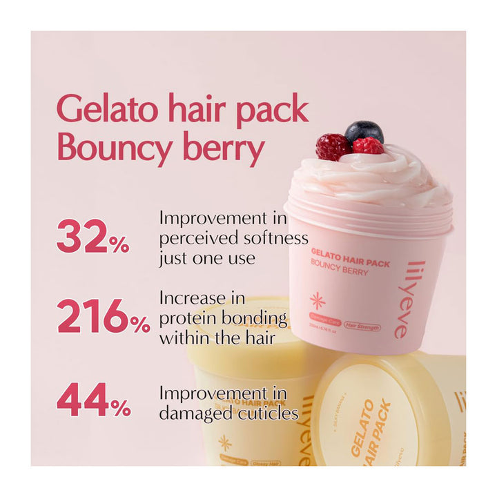 LILYEVE Gelato Hair Pack Bouncy Berry - Peaches&Creme Shop Korean Skincare Malta