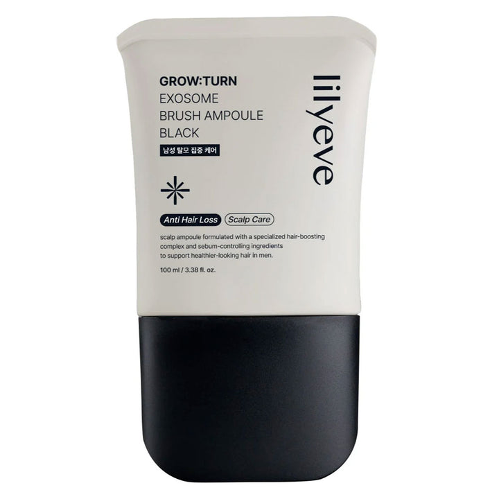 Lilyeve Exosome Brush Ampoule Black bottle on a white background