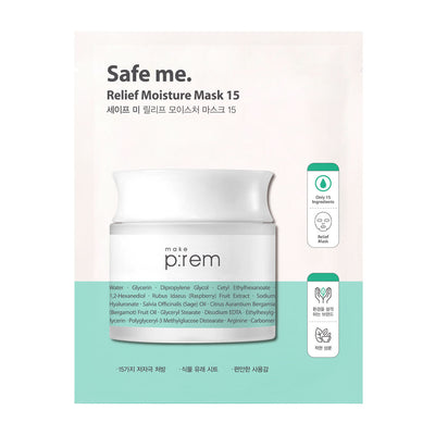MAKE P:REM Safe me. Relief Moisture Mask 15 - Peaches&Creme Shop Korean Skincare Malta