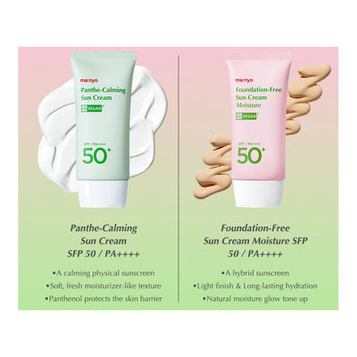 MANYO Foundation-Free Sun Cream Moisture - Peaches&Creme Shop Korean Skincare Malta