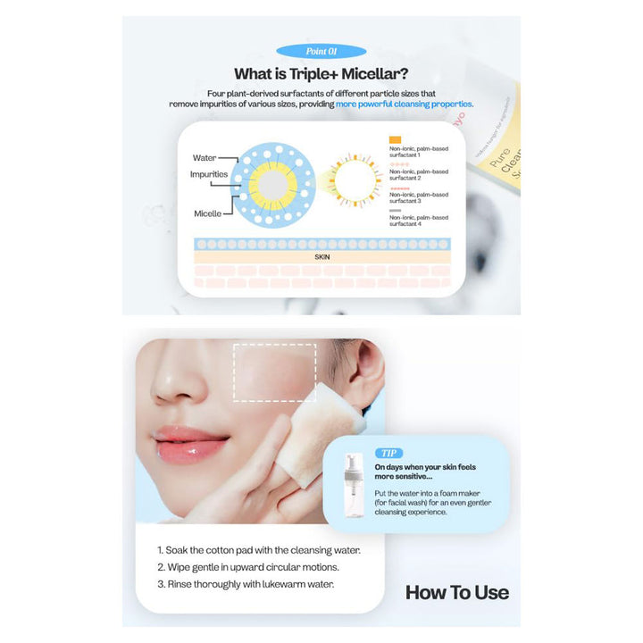 MA:NYO Pure Cleansing Water Sensitive - Peaches&Creme Shop Korean Skincare Malta