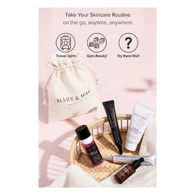 MARY & MAY Intense Moisture Care Travel Kit - Peaches&Creme Shop Korean Skincare Malta