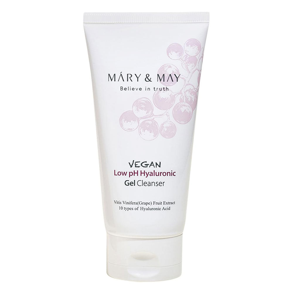 MARY & MAY Vegan Low pH Hyaluronic Gel to Foam Cleanser - Peaches&Creme Shop Korean Skincare Malta